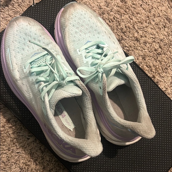 Hoka Women's Mint and Lavender Athletic Shoes - Picture 1 of 10
